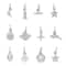 12 Packs: 12 ct. (144 total) Silver Outer Space Charms by Bead Landing™